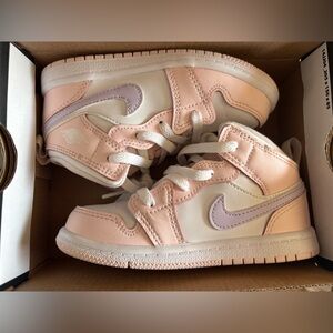 Toddler Girl Jordan 1 Mid Pink 9C